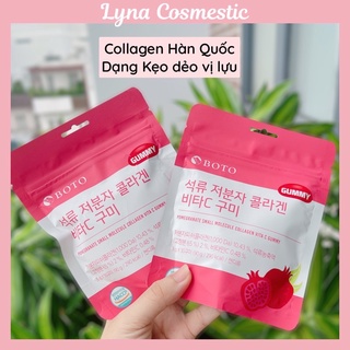 Kẹo dẻo vị lựu Dưỡng da sáng mịn- Boto Collagen Gummy