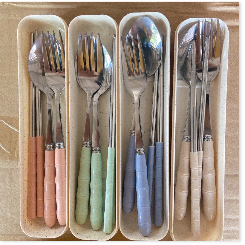 Bộ thìa, đũa, dĩa inox cao cấp - An toàn, vệ sinh, đẹp mắt
