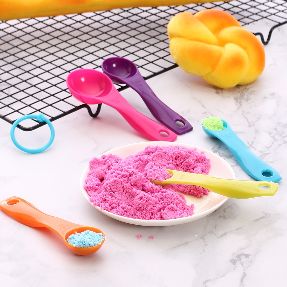 Bộ Thìa Đong, Muỗng Đong Nhà Bếp 5 Món (Set 5 Cái), Thìa Đo Lường, Định Lượng Bột, Sữa, Gia Vị Bằng Nhựa An Toàn