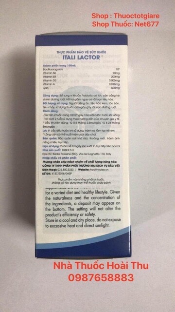 [ Kèm Quà Tặng] ItalyLactor - Bổ sung vi khuẩn Probiotic có ích , giảm rối loạn tiêu hoá ( Chính hãng Italy )