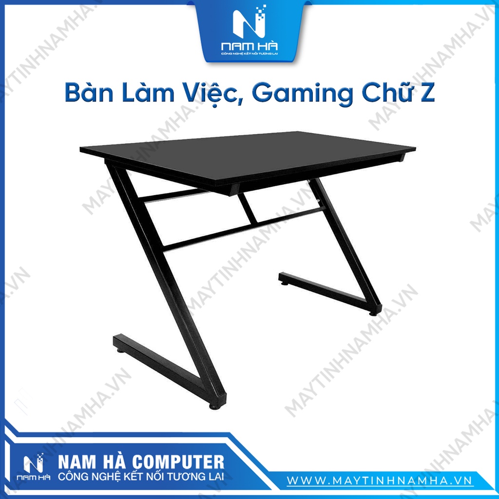 [Loại 1] Bàn làm việc, gaming hình chữ Z, tháo lắp thông minh, chống thấm nước, sơn tĩnh điện, thép không gỉ chắc chắn