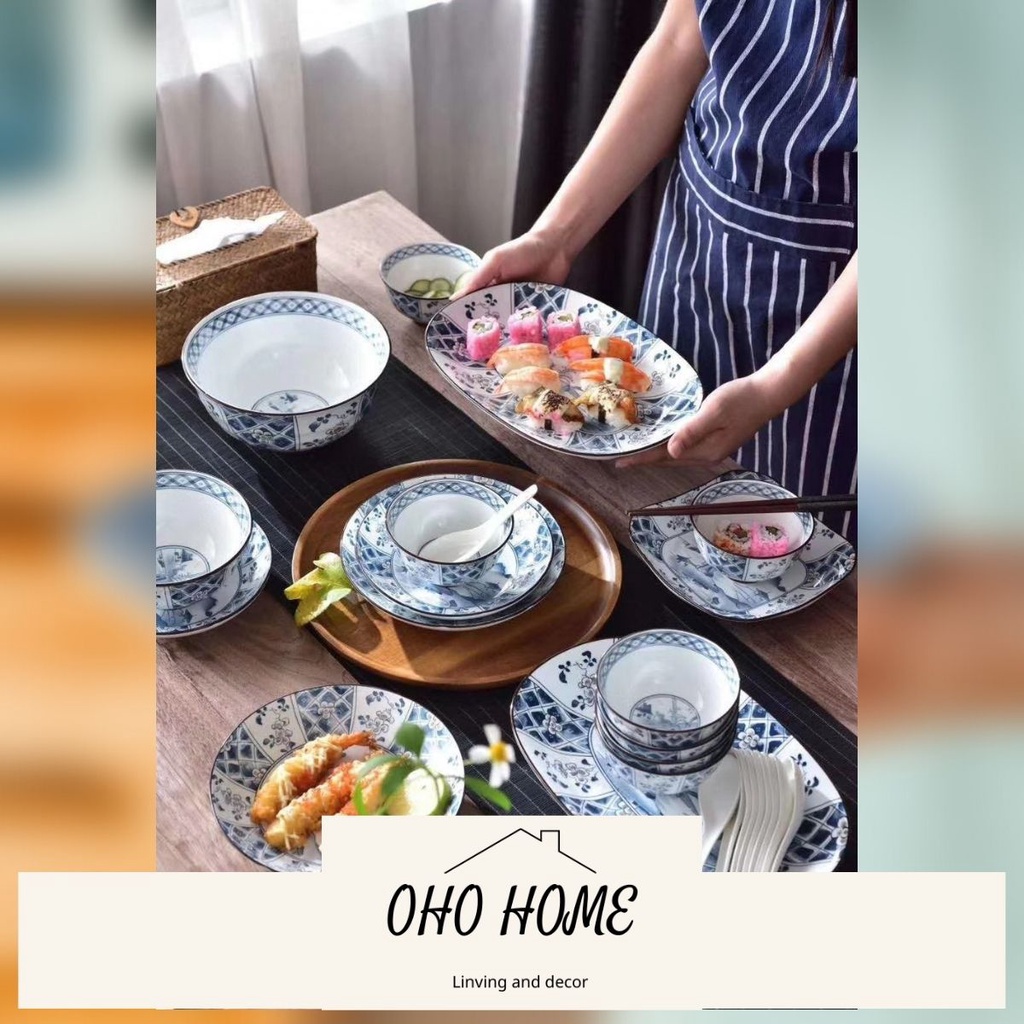 Set bát đĩa 15 sản phẩm DECOR &quot;Sơn Thủy&quot; - OHOHO HOME