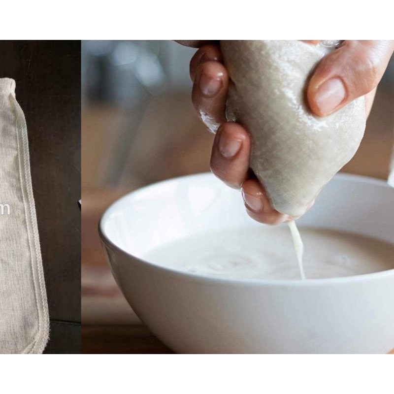 Túi lọc sữa đậu nành, sữa chua vải cotton tự nhiên không tẩy trắng có thể lọc sữa nóng an toàn cho sức khoẻ