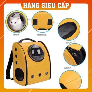 [ Hàng có sẵn ] Balo cho chó mèo, Balo Da phi hành gia