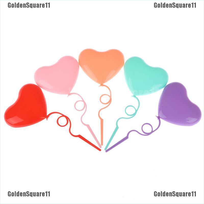 Set 4 Que TắM HìNh TráI Tim ĐíNh Bong BóNg Dễ Thương Trang Trí BáNh