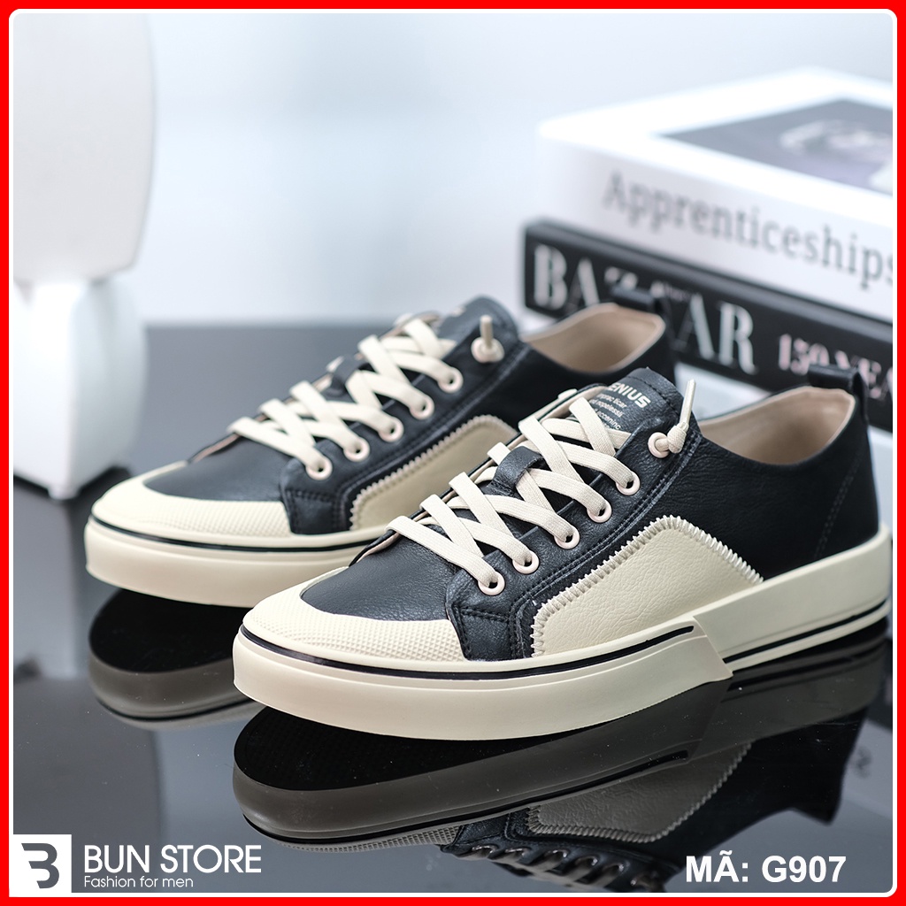 Giày Nam cao cấp Bun Store - Giày da Nam đẹp Sneaker thời trang sang xịn G907D