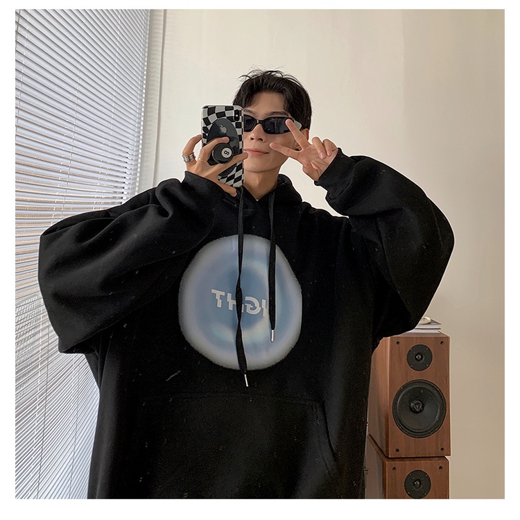 Áo hoodie tay dài dáng rộng in chữ phong cách Hàn Quốc thời trang cho nam và nữ size lớn 2021 size S-3XL | BigBuy360 - bigbuy360.vn