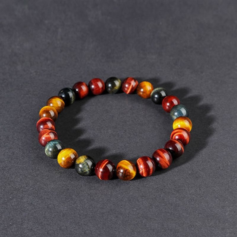 Vòng Tay Chuỗi Hạt Đá Mắt Hổ Nhiều Màu Sắc Cá Tính