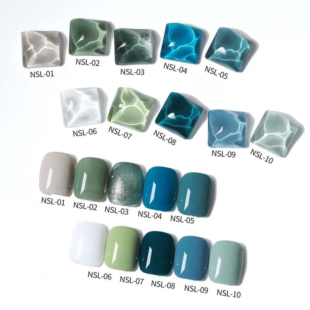 Sơn móng tay, sơn gel nail As mã NSL xanh mạ, đen, xám tím chai 15ml chính hãng chất lượng very good nail - ĐỒ NAIL VIỆT