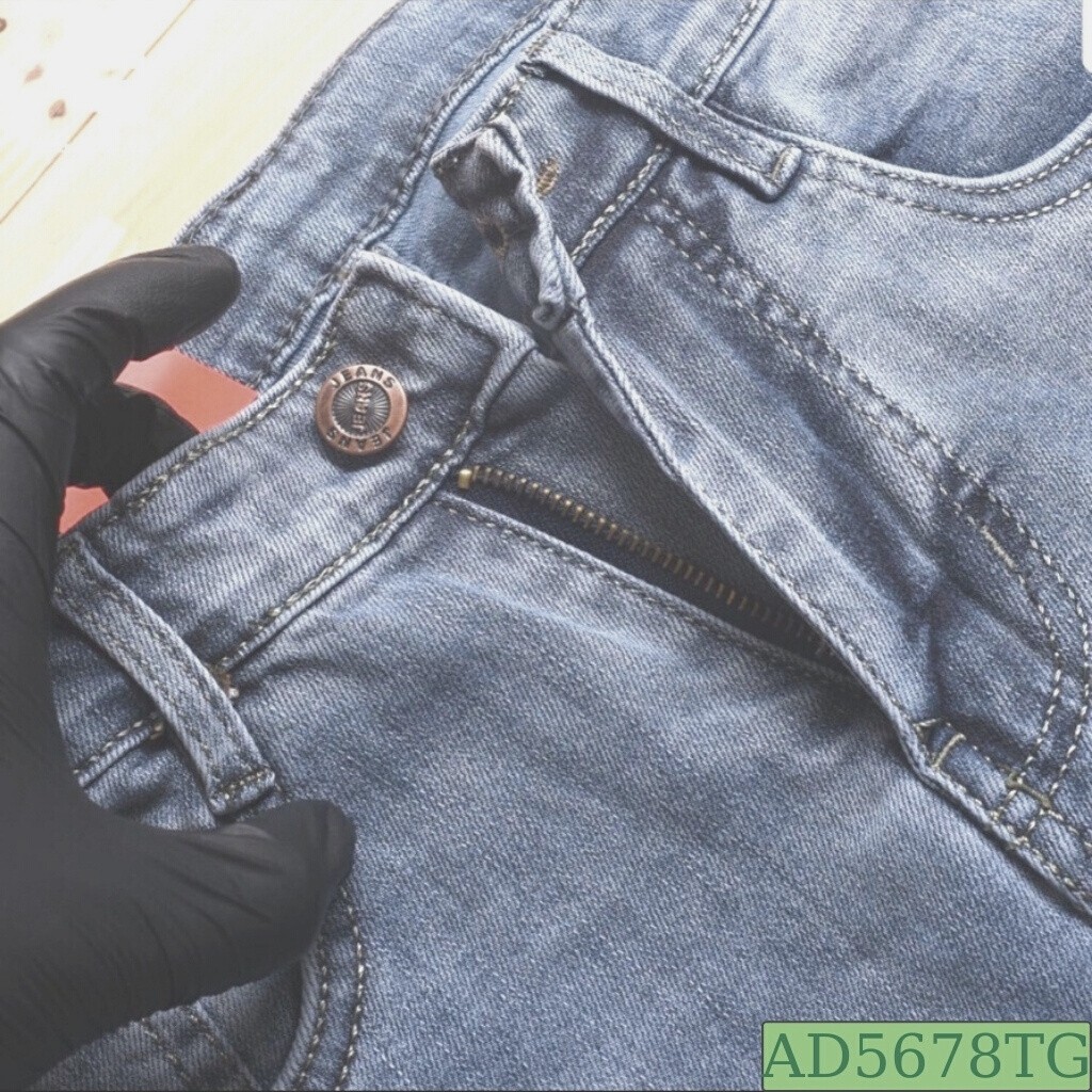 Quần jean nam tenji ad5678tj quần bò nam xanh trơn cào nhẹ cao cấp trẻ trung phong cách tenji store 7 (44-75kg)