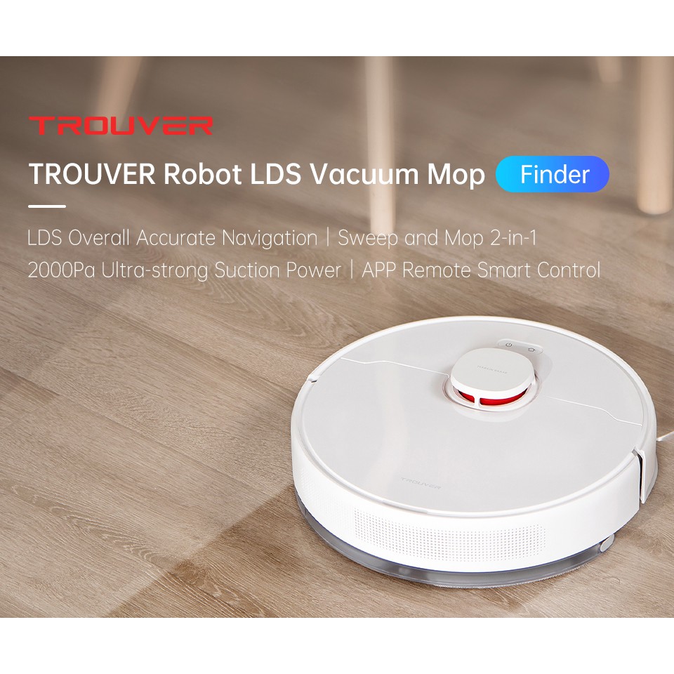 Dreame TROUVER Finder Robot hút bụi Máy hút bụi 2 trong 1 Quét và lau 2000Pa Hút mạnh mẽ