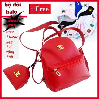 Balo Mini 2 kiểu - Kèm túi xinh + tất đẹp ngẫu nhiên