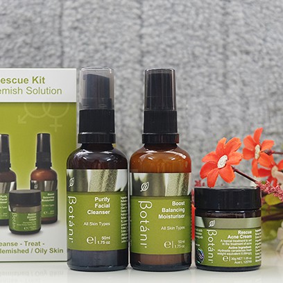 Bộ 3 Sản Phẩm Chăm Sóc Da Mụn – Botani Rescue Skin Kit