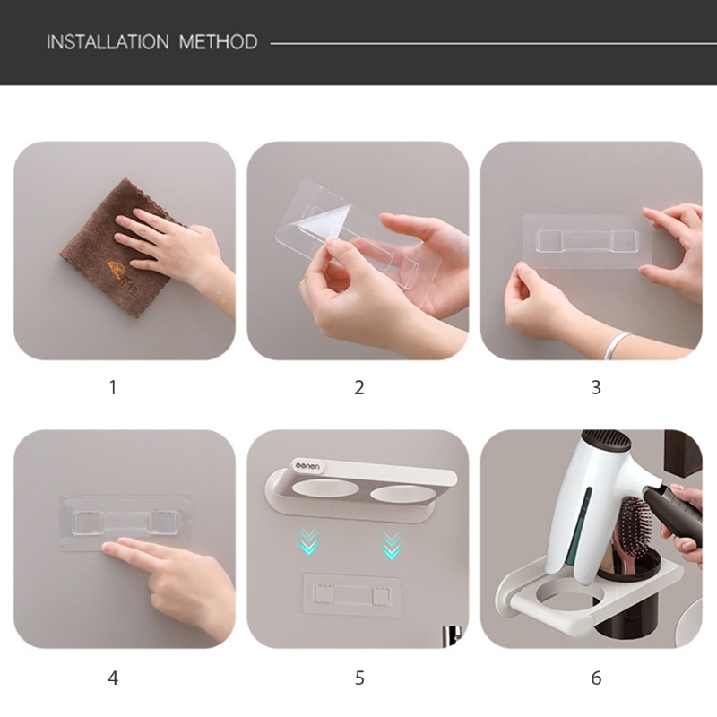 Giá Đỡ Máy Sấy Tóc Gắn Tường Không Cần Đục Lỗ Tiện Dụng