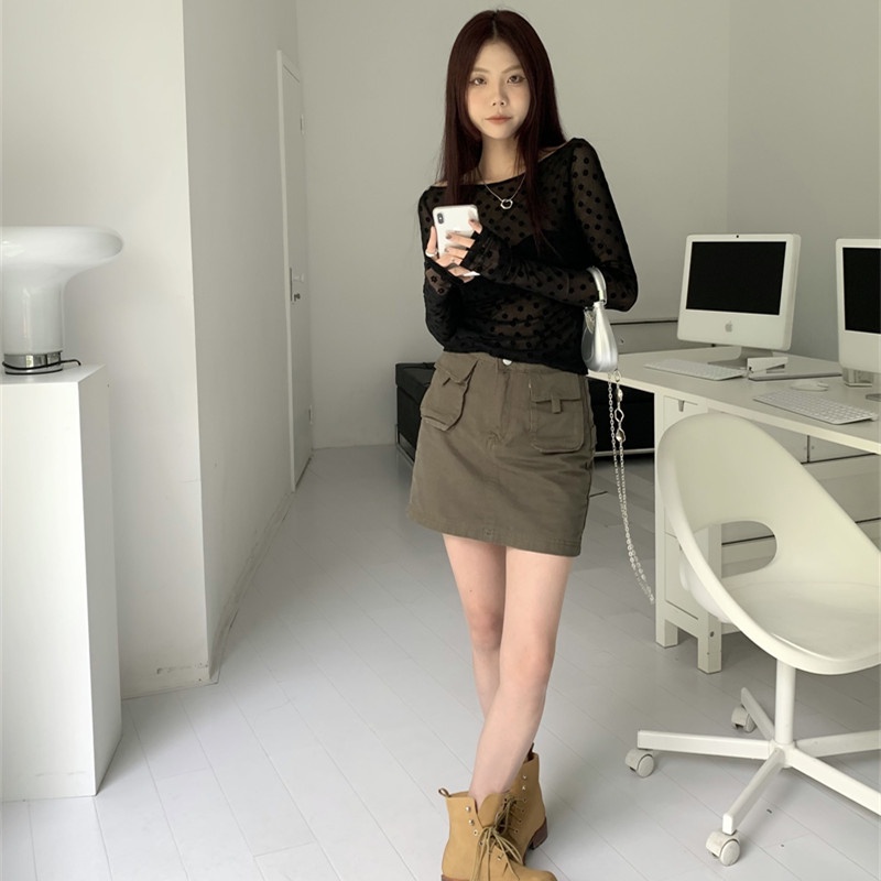 Áo Lưới Tay Dài Dáng Ôm Chống Nắng Thời Trang Mùa Hè Cho Nữ