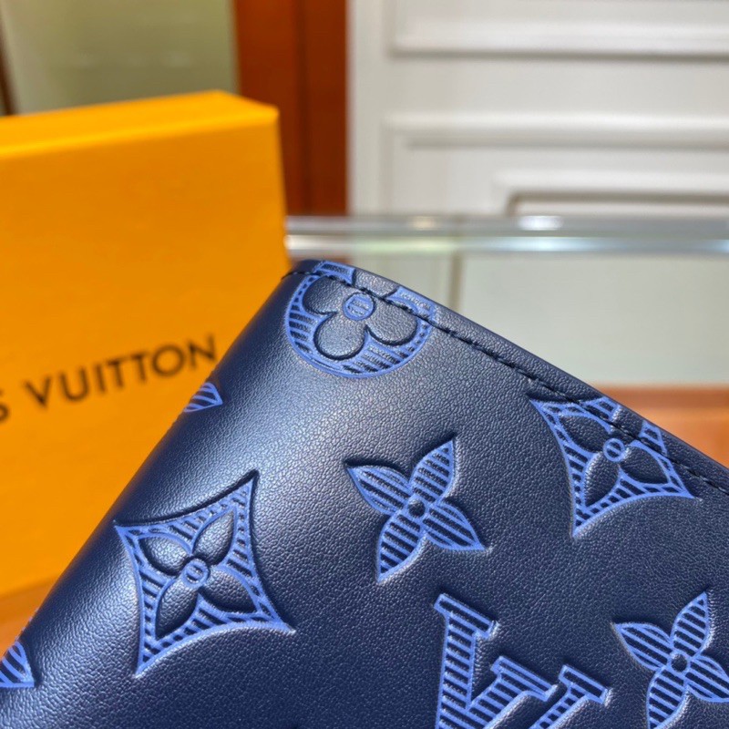 Ví nam dáng gập vuông Louis Vuitton Damier Graphite 3D LV da thật cao cấp hàng vip 1-1