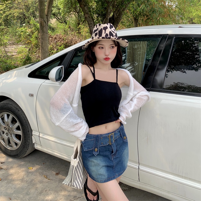 Áo Dệt Kim Mỏng Thời Trang Mùa Hè Dành Cho Nữ