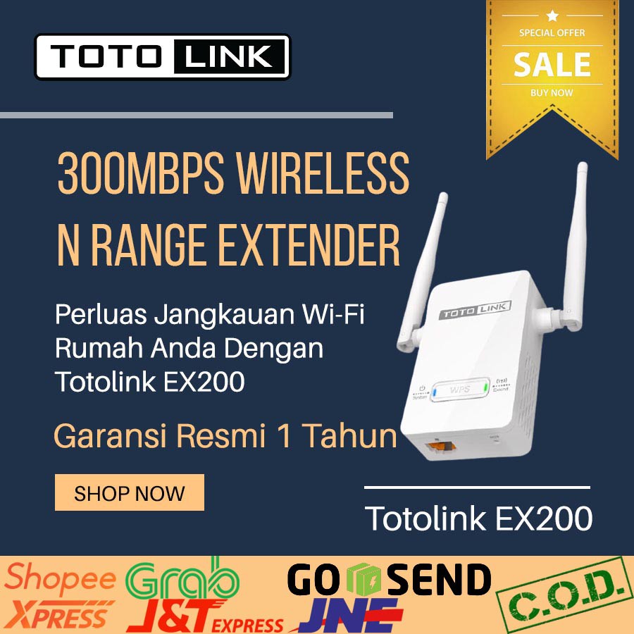 Thiết Bị Khuếch Đại Tín Hiệu Wifi Không Dây Ex200 Totolink