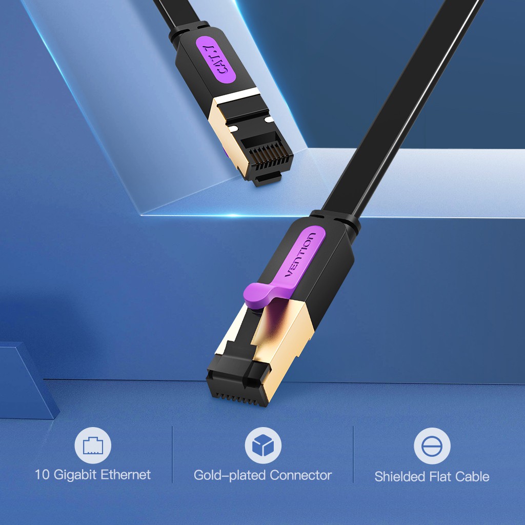 Vention Dây Cáp Mạng lan cat7 rj45 10gbps Cho pc laptop tv box