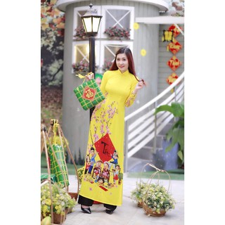 áo dài xuân 3 em bé
