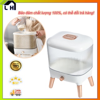 Thùng đựng gạo, ngũ cốc thông minh ngăn- Thùng đựng gạo 10kg 3533cm độ-Thùng gạo dày-XQY13