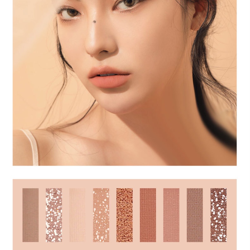 Bảng phấn mắt/má hồng/phấn má hồng màu đất lấp lánh thương hiệu LAMEILA