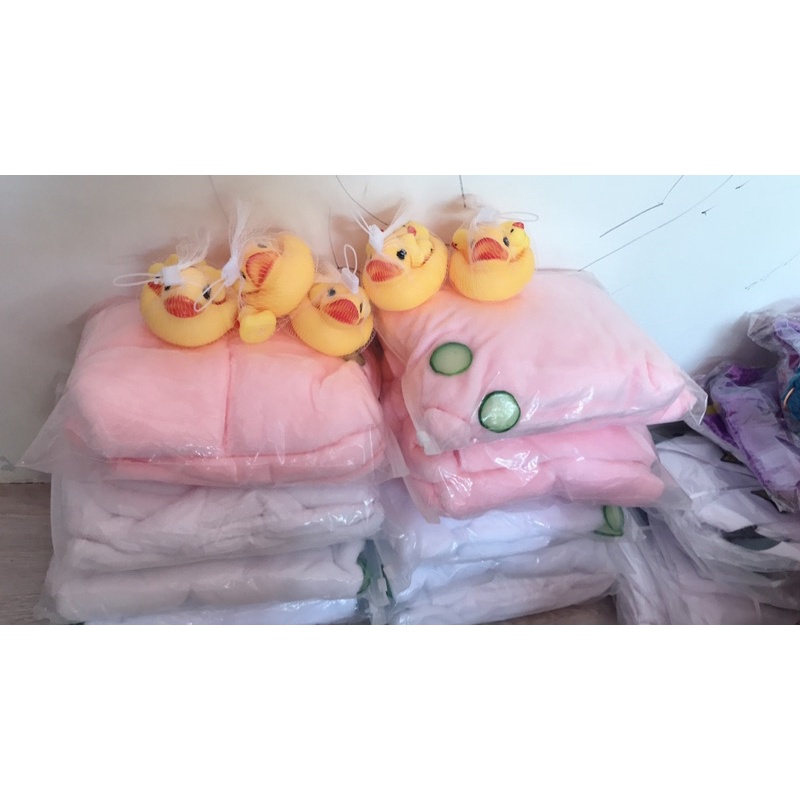 Áo spa cho bé, áo choàng tắm baby  kèm 1 túi vịt