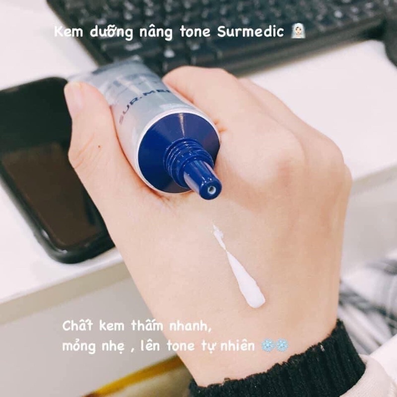 Kem Dưỡng Trắng Nâng Tone Da Tức Thì Surmedic Super Glutathione Bright Tone Up Cream Dưỡng Trắng Nâng Tông Mờ Thâm