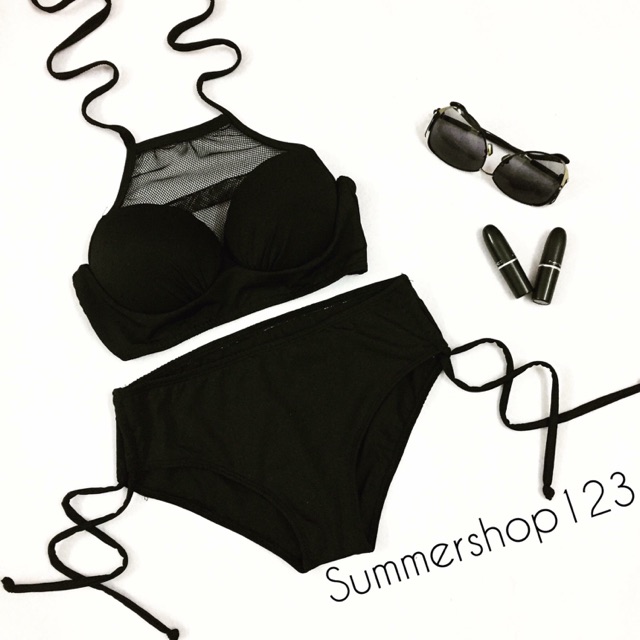 Bikini áo cúp cầu lưới + quần