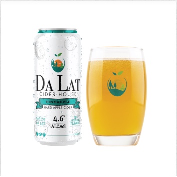 Da Lat Cider House Pineapple  4,6% – Lon 330ml – Thùng 12 lon