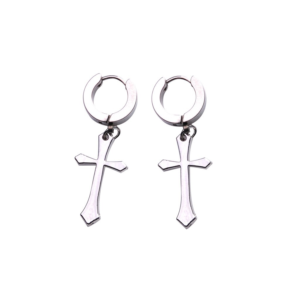 Bông tai kim loại không rỉ phong cách retro thời trang