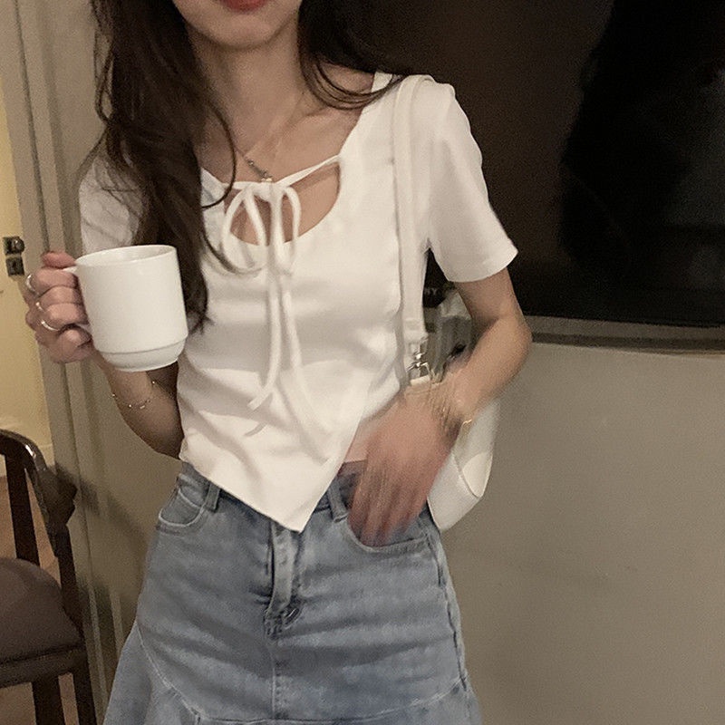 Áo Thun Nữ Tay Ngắn Cổ Chữ V Phong Cách Pháp Thời Trang Cho Nữ áo phông nữ JL-TX-66