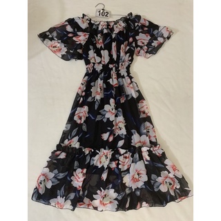 Đầm maxi vải voan