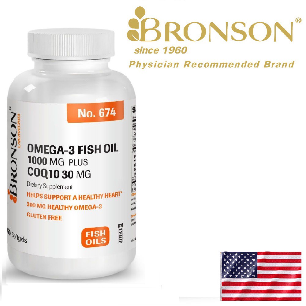 Organic Vitamins Omega 3 & CoQ 10 - 60 viên Mỹ - Bổ mắt, tim mạch