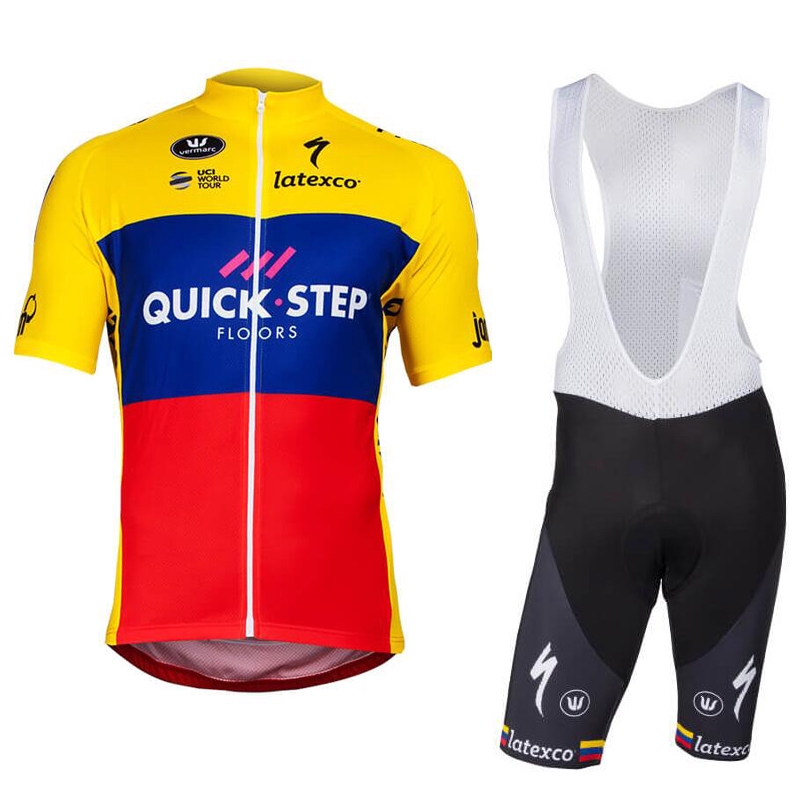 Set đồ đua xe đạp gồm áo tay ngắn kèm quần short có gel độn thoáng khí và nhanh khô