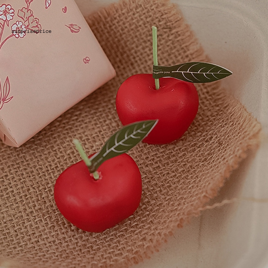 Set 4 Nến Thơm Hình Trái Cherry Có Hương Thơm Nhẹ Nhàng