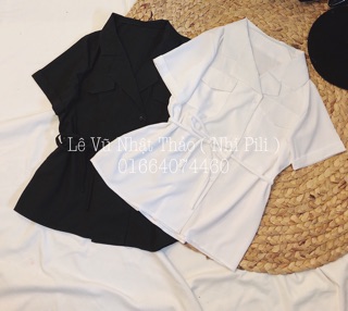 Áo sơ mi cổ vest buộc eo