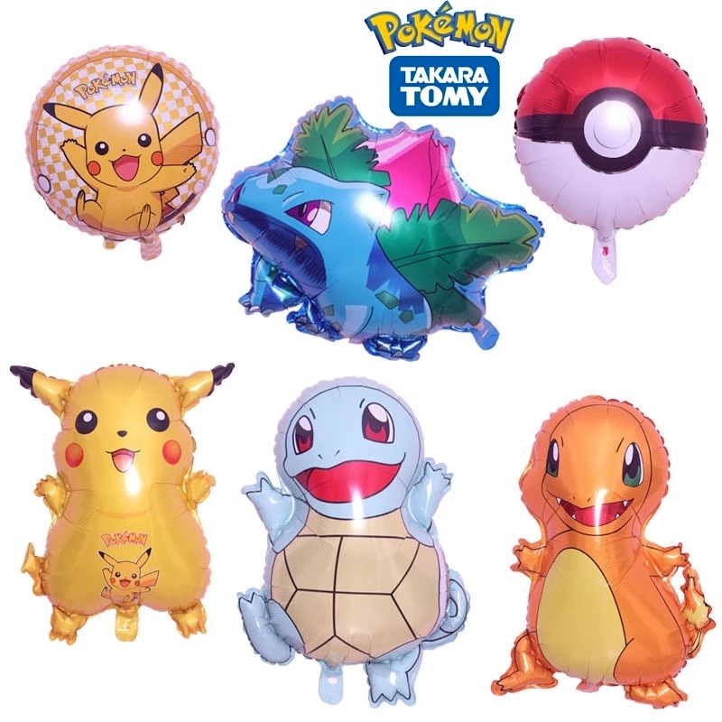 Bong Bóng Lá Nhôm Hình Pikachu Hoạt Hình Trang Trí Tiệc Sinh Nhật Cho Bé