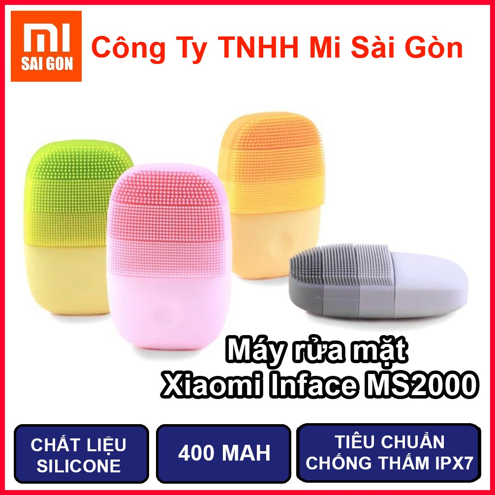 Máy rửa mặt Xiaomi inFace MS2000 làm sạch mặt bằng sóng siêu âm