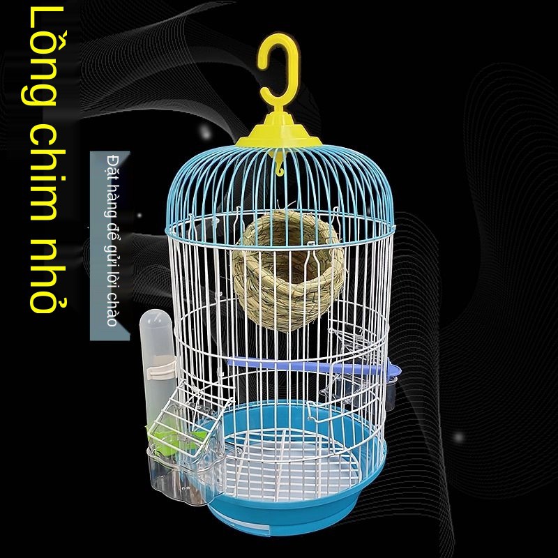 Lồng chim vẹt hoa mẫu đơn Xuanfeng biệt thự lớn budgerigar manbird sắt mỹ thuật kiểng thrush tròn kim loại [đăng ngày