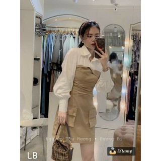 💋💋Váy kaki phối thô hot🔥🔥