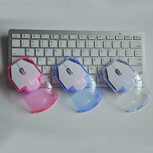 Chuột quang không dây trong suốt siêu mỏng 2.4GHz cho PC Laptop