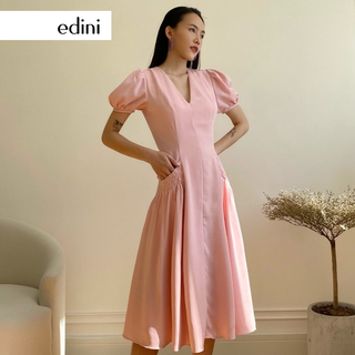Đầm Tay Phồng 2 Túi Nhún EDINI - D1309 - D1387