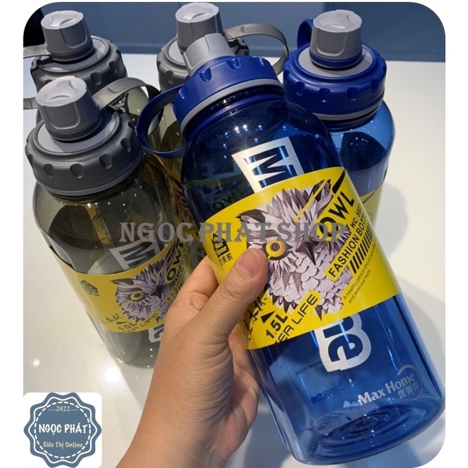 BÌNH NƯỚC THỂ THAO MAX HOME 1.5L, KIỂU DÁNG ĐẸP, NĂNG ĐỘNG, HÀNG CHUẨN