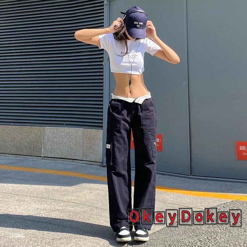 Quần Jogger Baggy 2K Màu Nâu Phong Cách Harajuku Cổ Điển Thời Trang Cho Nữ