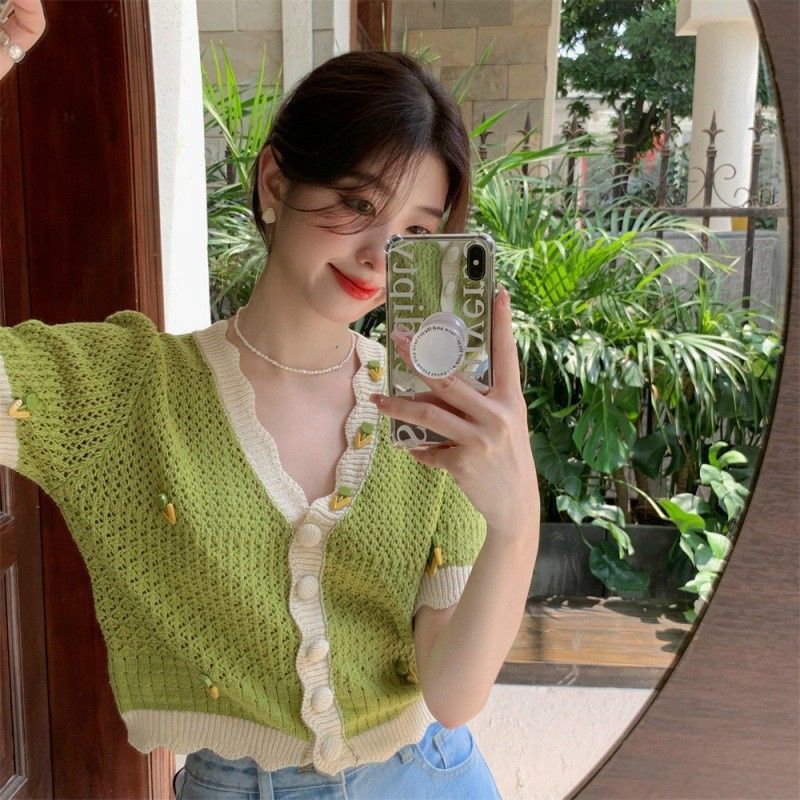 áo len màu xanh chuối A215k