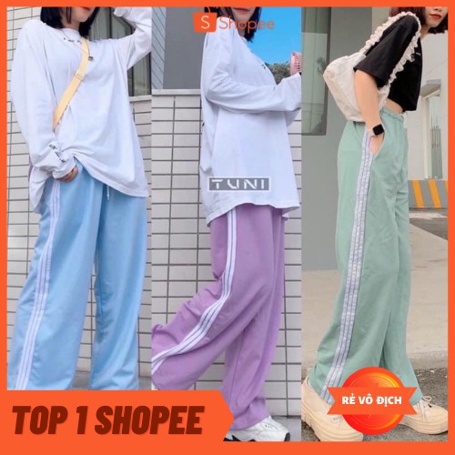 Quần dài unisex sọc 3 LINE COLOR  - quần dài thể thao nam nữ cực xinh