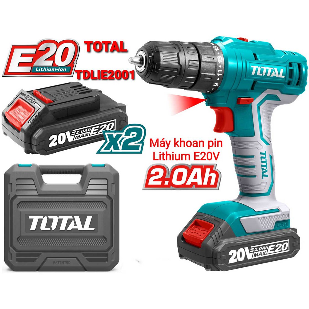 Máy khoan dùng pin 20V Total TDLIE2001