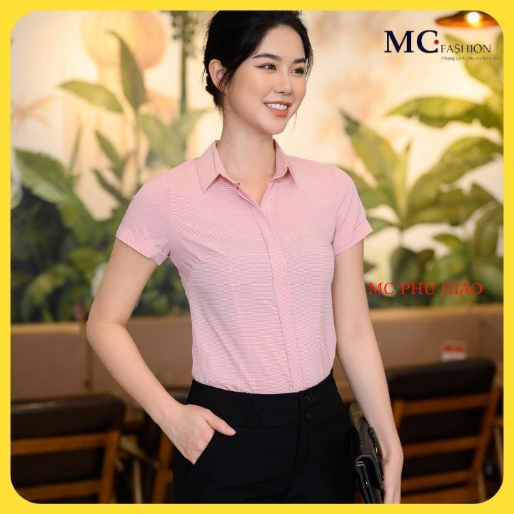 Áo Sơ Mi Nữ Công Sở Tay Ngắn MC Fashion Cao Cấp Mềm Mịn Mát Không Nhăn Không Xù Thấm Hút Mồ Hôi A681