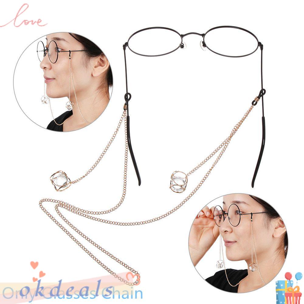 Dây Đeo Mắt Kính Đọc Sách Bằng Kim Loại Cho Nữ